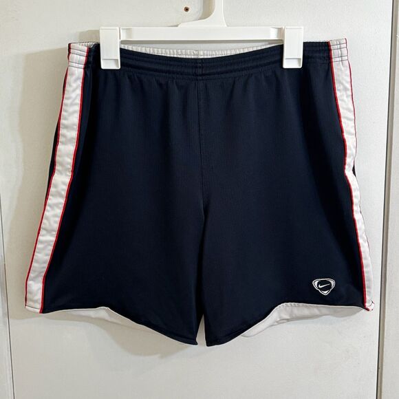 Men's Nike 7" Reversible Shorts Medium White/Navy - Picture 4 of 5